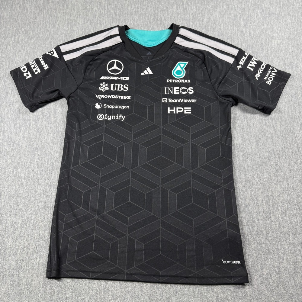 Adidas Jersey Men S Black Mercedes-AMG Petronas F1 Team Climacool Racing Shirt